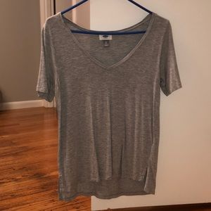 Old Navy Gray V-Neck T-Shirt